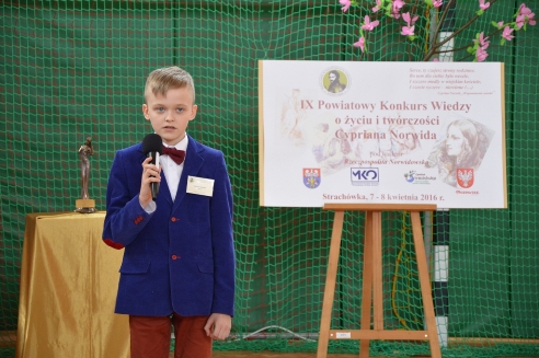 IX Powiatowy Konkurs Wiedzy o życiu i twórczości Cypriana Norwida - szkoły podstawowe 2016 rok